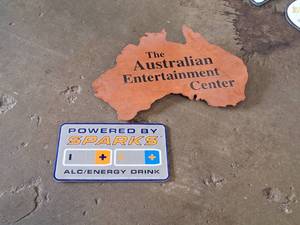 lot 51 image: Lot of (2) T.A.E.C. and Sparks logo Wall Signs