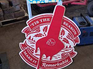 lot 71 image: Tis The Season - Make It Remarkable logo Display Sign 34