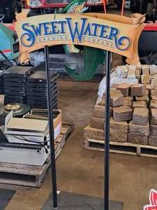 lot 74 image: Sweet Water Brewing Company logo 2-Sided Display Sign