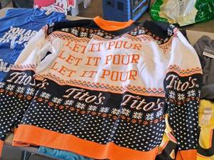 lot 92 image: Size 3X-Large Titos Let It Pour logo Sweater