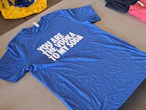 lot 107 image: Size Large Absolut - Born To Mix - Bubly logo You Are The Vodka To My Soda T-Shirt