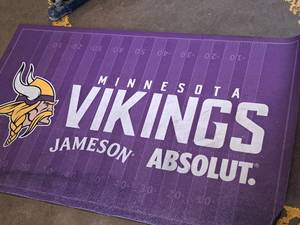 lot 132 image: Minnesota Vikings - Jameson - Absolut logo Rubber-backed Floor Mat