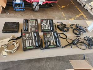 lot 169 image: Motorola Phone System - ConsoleDeskset Port, (4) Phone Sets, Power Cords