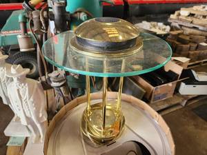 lot 213 image: Office Desk Lamp Lamp  Brass Finish  Glass