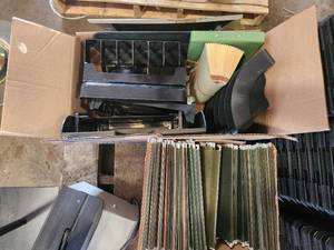lot 212 image: Office Supplies - Box of Hanging Folders, Organizers