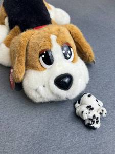 lot 12 image: 2004 Mattel Pound Puppies Battery Operated Talking Plush Toy (Working) with Vintage 2.75 Pound Puppy