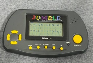 lot 34 image: Vintage 1998 Tiger Electronics Jumble Handheld Electronic Word Game in Working Condition