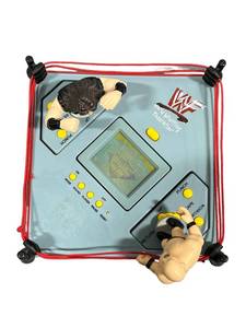 lot 98 image: Neat Vintage Wrestling Lot including 1997 WCW Scott Hall2018 Jakks WWE 20 Big Figs John CenaMGA 1998 WWF WWE Raw War in the Ring Stone Cold vs Undertaker2015 Sting Mask1988 Wrestlemania Hulk Hogan Acclaim NES Poster