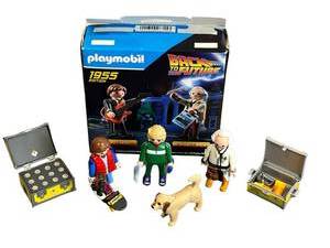 lot 151 image: Playmobil Back to the Future Action Figures Lot - Marty McFly and Doc Brown