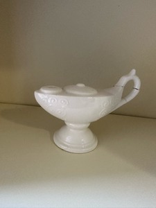 lot 9 image: Ceramic Florence Nightingale Lamp with Candle Holder