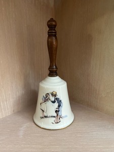 lot 66 image: Vintage Norman Rockwell Beguiling Buttercup 1979 Bell by Gorham Fine China