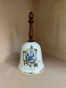 lot 73 image: Vintage Norman Rockwell Triple Self Portrait 1979 Bell by Gorham Fine China