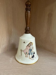 lot 64 image: Vintage Norman Rockwell Sweet Serenade 1981 Bell by Gorham Fine China