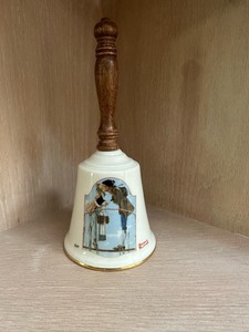 lot 30 image: Vintage Norman Rockwell The Milkmaid 1983 Bell by Gorham Fine China