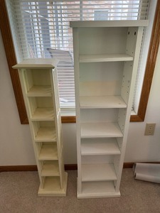 lot 127 image: Pair of Shelves (Left 9x8x41 Right 14x7x48)