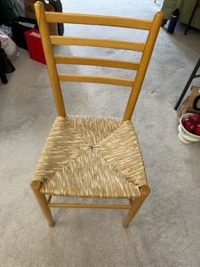 lot 241 image: Wooden Chair with Woven Seat