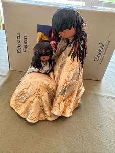 lot 191 image: RARE Vintage Limited Edition Degrazia Goebel Figurine in Original Packaging Navajo Mother Valued at $495