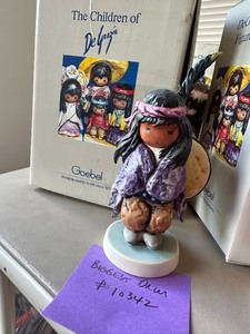 lot 193 image: RARE Vintage Limited Edition DeGrazia Goebel Figurine in Original Packaging Biggest Drum Valued at $295