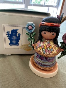 lot 200 image: RARE Vintage Limited Edition DeGrazia Goebel Figurine in Original Packaging Little Cocopah Indian Girl