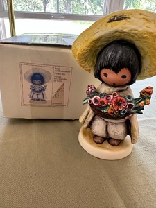 lot 220 image: RARE Vintage Limited Edition DeGrazia Goebel Figurine in Original Packaging Flower Boy Valued at $270