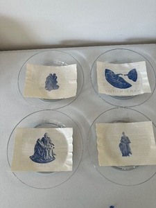 lot 246 image: Danbury Mint Crystal Collectors Plate Pieta Moses Creation of Adam Holy Family