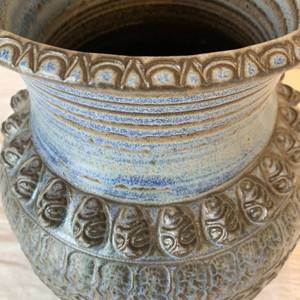 lot 7 image: Ayala - Puerto Rico Large Pottery Urn with Impressed Textured Design