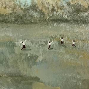 lot 12 image: Vintage MCM Stephen Kaye Floral Textured Abstract Oil Painting