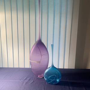 lot 63 image: DAVID ROYCE Flamboyant Art Glass Bottles