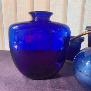 lot 68 image: Mesmerizing Cobalt Blue Glass Collection