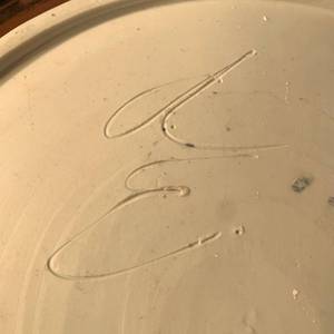 lot 69 image: Striking Porcelain Clay Platter
