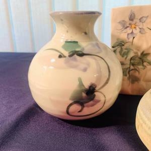 lot 92 image: Violet, Gray and Green Decor