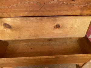 lot 72 image: Wood Bench with Storage