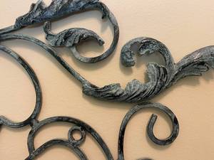 lot 113 image: Swirly and Leafy Iron Wall Art