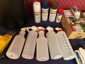 lot 153 image: Paper Shredder, Paint Supplies, Spray Bottles, Shear, etc