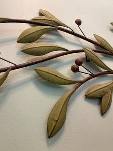 lot 112 image: Olive Branch Metal Wall Art