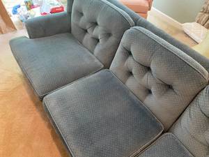 lot 138 image: Light Blue 84 inch Classic Sofa