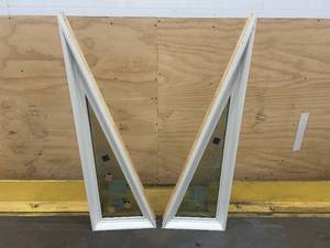 Lot of 2 Triangle Shaped Windows