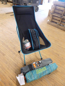 lot 105 image: Outdoor Folding Chairs and Canopy