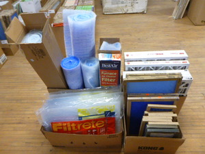 lot 143 image: Furnace Filters and Bulk Filter Material