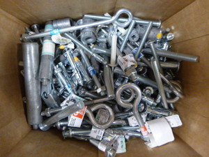 lot 164 image: Box of Eye Bolts and Anchors