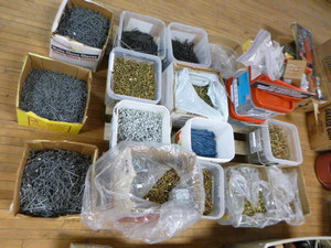 lot 177 image: Buckets of Screws and Nails