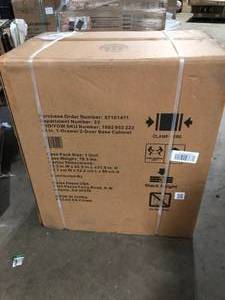 lot 27 image: Husky Ready-to-Assemble 24-Gauge Steel 1-Drawer 2-Door Garage Base Cabinet in Black (28 in. W x 32.8 in. H x 18.3 in. D) Customer Returns See Pictures