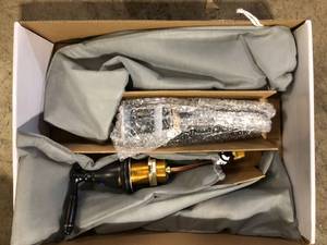 lot 39 image: Phiestina 2-Handle 8 Inch 3 Hole Oil Rubbed Bronze Widespread Bathroom Faucets, with Valve and Metal Pop-Up Drain, WF017-4-ORB Customer Returns See Pictures