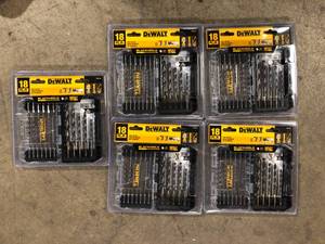 lot 17 image: Lot of DEWALT Black and Gold Impact Ready Metal Drill Bit Set (18-Piece) Customer Returns See Pictures
