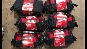 lot 21 image: Lot of  Husky 12 in. and 15 in. Tool Bag Combo Customer Returns See Pictures