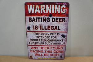 lot 50 image: Metal Warning Sign