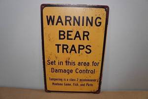 lot 52 image: Metal Warning Sign