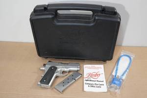 lot 1B image: Kimber Stainless Steel Ultra Carry II .45 ACP Semi-Auto Pistol - 2 Magazines