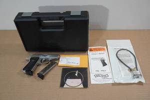 lot 1F image: Walther PPKS-1 Stainless Steel .380 ACP9mm Kurz Semi-Auto Pistol- 2 Magazines