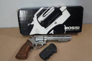 lot 1E image: Rossi Model 483 .22 LR Stainless Steel Double Action Revolver - 6 Weighted Barrel